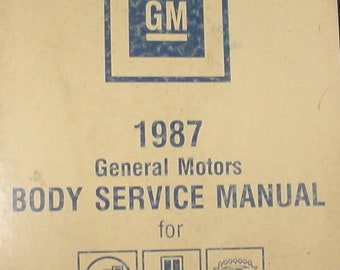 Manual de oficina de carroceria GM Chevy Cadillac Pontiac Buick Oldsmobile Fisher 1987 OEM