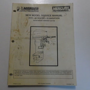 Mercury Mariner Outboards 20 25 25 Seapro 25 Marathon Water Damage Oem Factory
