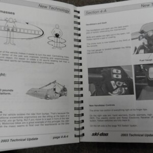 2003 Ski Doo Technical Update Book Manual Factory Dealer Ship Oem Book B/W Cover image 5