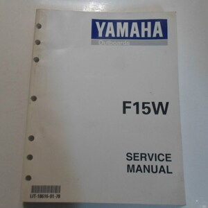 1998 Yamaha Outboards F15w Service Repair Manual Water Damaged Oem Factory Book