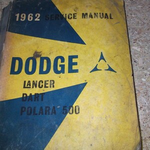 1962 Dodge Lancer Dart Polara 500 Service Shop Reparatur Werkstatt-Handbuch x