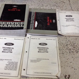 1995 Lincoln Mark VIII Service Werkstatt Werkstatt-Handbuch Oem Set W Evtm + Tsb
