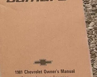 1981 GM Chevy Chevrolet CAMARO Owner Operator Owners Operators Manual NEW
