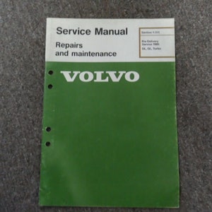1985 Volvo DL GL Turbo Pre Delivery Repairs & Maintenance Service Manual OEM 85