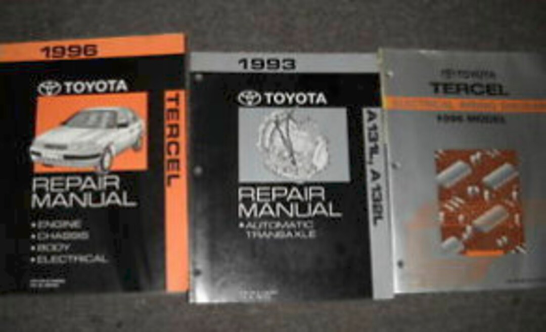 1996 TOYOTA TERCEL Service Shop Repair Manual Set OEM Factory 3 Volume ...