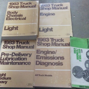 1983 Ford F-150 F100 250 350 Bronco Truck Service Shop Repair Manual Set Oem X
