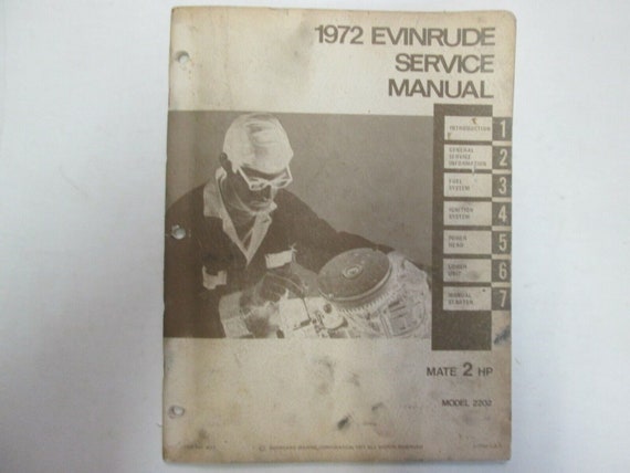 1972 Evinrude Mate 2 Hp Model 2202 Service Repair… - image 1