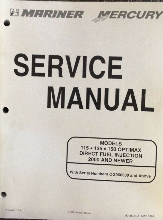 Fsm 135 mercury mariner service manual - Gem