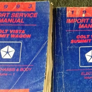 1993 Eagle Summit Wagon & Colt Vista Service Shop Repair Workshop Manual Set