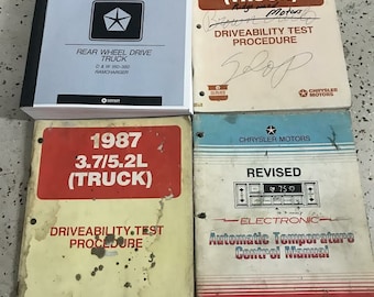 1987 Dodge Ramcharger Truck Dw 150 250 350 Service Shop Repair Manual Set +