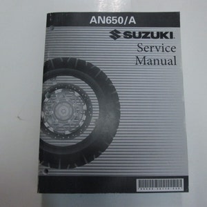 Suzuki AN650/A Service Repair Shop Manual K3 K4 K5 K6 K7 99500-36114-03E OEM