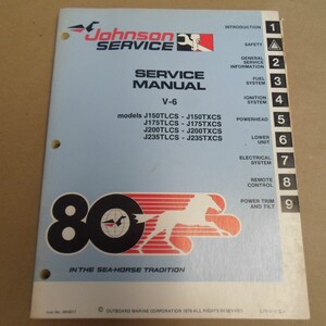 1980 Johnson Service Shop Manual V-6 150 175 200 235 Tlcs Txcs Oem Boat X