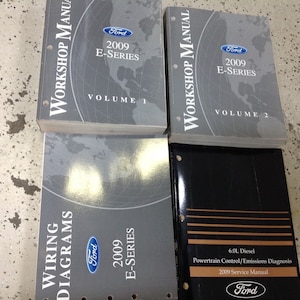 2009 Ford Econoline E-Series Van Service Shop Repair Manual Set OEM + Factory