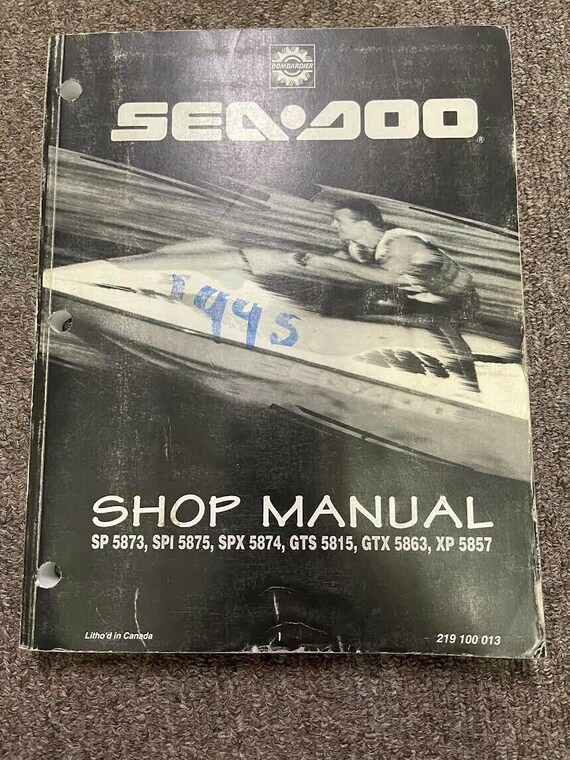1995 SeaDoo Sp Spi Spx Gts Gtx Xp Service Shop Repai… Gem