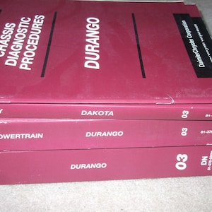 2003 Dodge Durango Service Repair Shop Manual Set Oem W Diagnostics Procedures