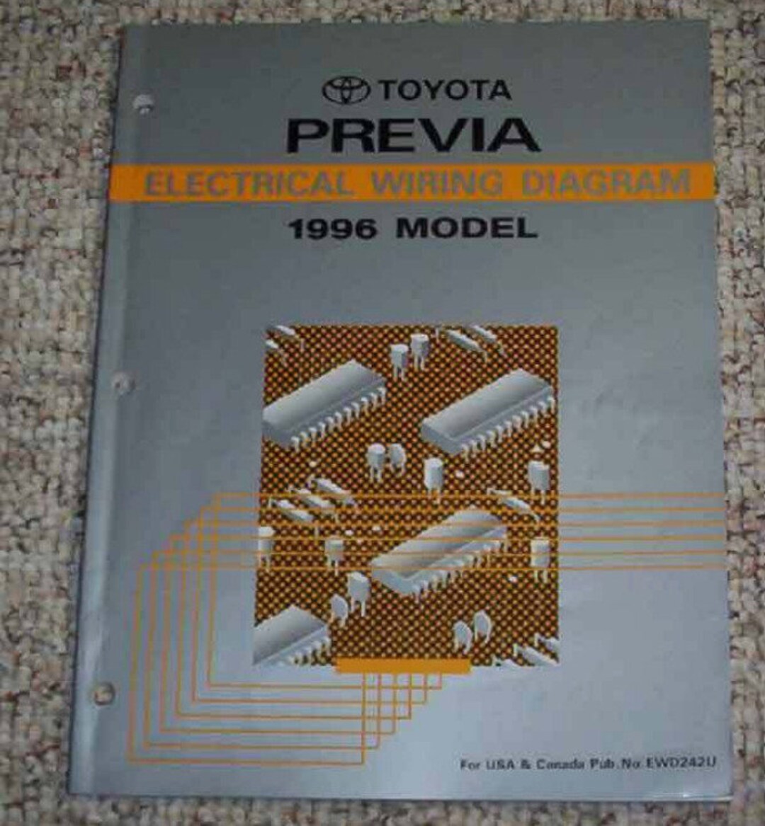 1996 Toyota Previa Van Electrical Wiring Diagram Manual Ewd Etsy