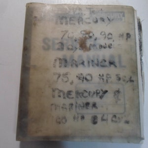 Mercury Mariner Service Manual Binder 70 thru 100 90-13645- 1 1187 WATER DAMAGED