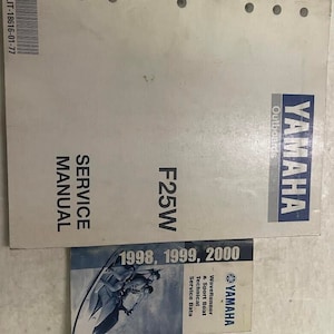 1997 Yamaha F25W Outboards Factory Service Shop Manual LIT-18616-01-77 Set