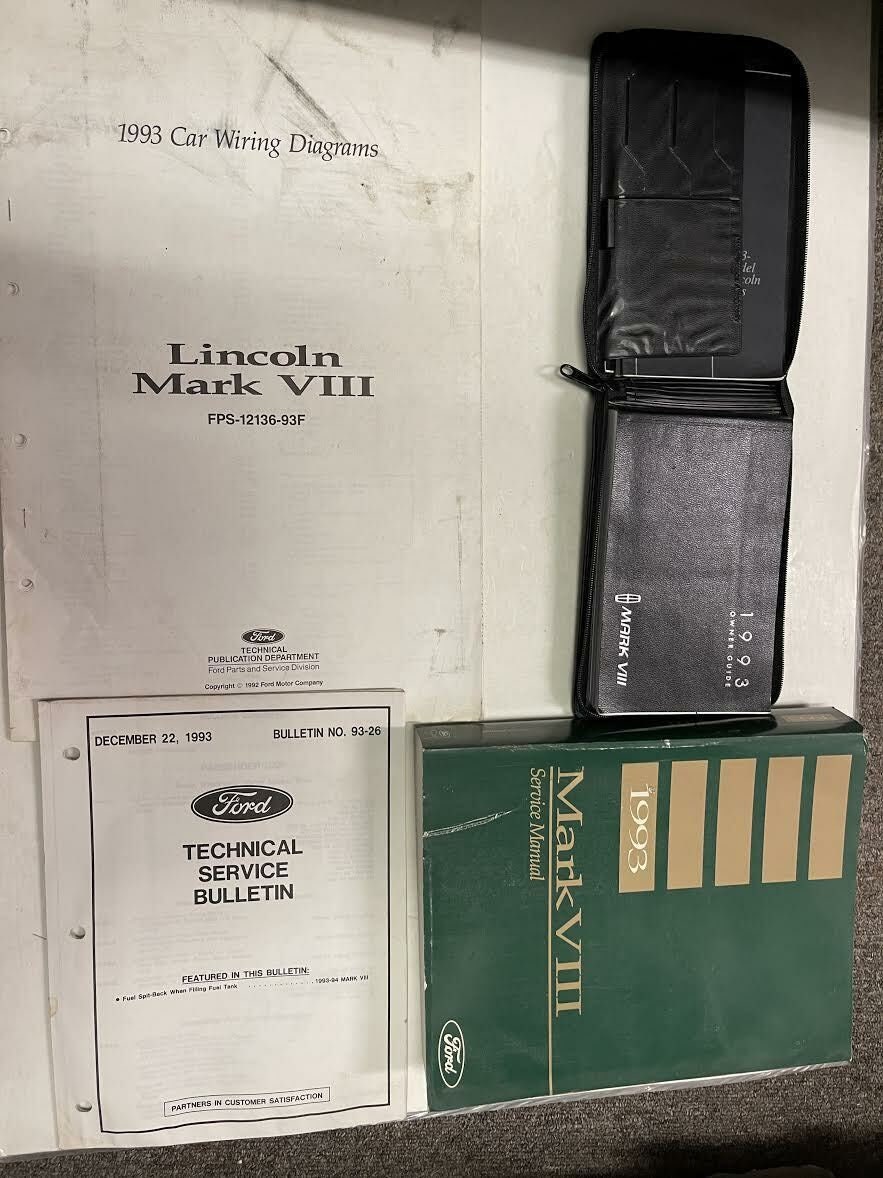 1993 Lincoln Mark Viii Service Repair Shop Manual Set Etsy
