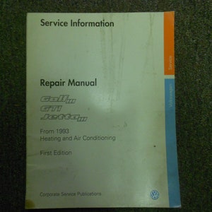 1993 1995 Vw Golf Iii Gti Jetta Iii Service Repair Shop Manual Factory Oem 93 95