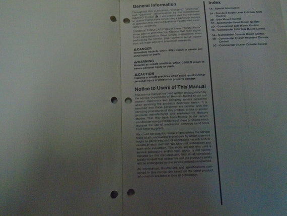 QuickSilver Marine Remote Controls Service Manual… - image 2