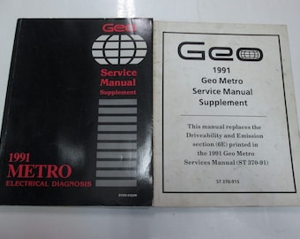 1991 Chevrolet Geo Metro Electrical Diagnosis Supplement Manual Set Worn Oem ***