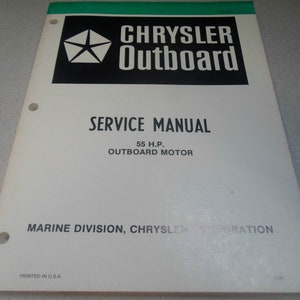1981 Chrysler Outboard Service Manual 55 Hp Oem Boat Ob 3437 Outboard Motors