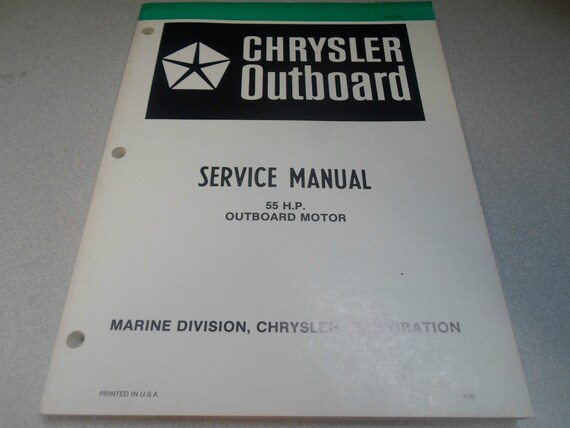 1981 Chrysler Outboard Service Manual 55 Hp Oem Boat Ob 3437 Outboard Motors