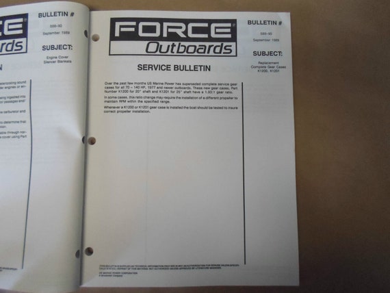 1990-1994 Force Outboards Service Bulletin Collec… - image 5
