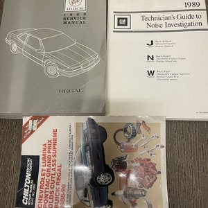 1989 Buick Regal Service Shop Repair Manual Oem Set W Chilton&#39;s + Supplement
