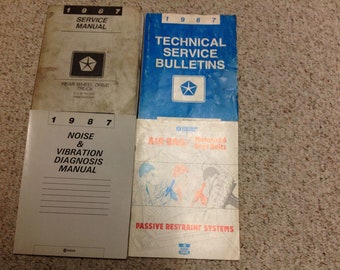 1987 Dodge Ramcharger Truck Dw 150 250 350 Service Shop Repair Manual Set Mopar