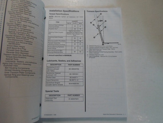 1997 Mercruiser Technicians Handbook Sterndrive U… - image 9