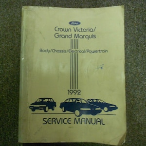 1992 Ford Crown Victoria Grand Marquis Service Repair Shop Handleiding BESCHADIGD OEM 92