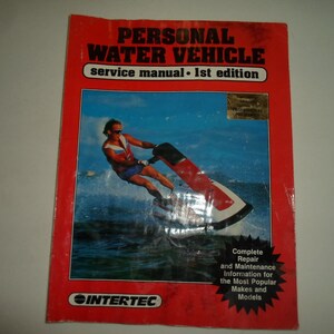 1989 Personal Water Vehicle Service Manual 1St Edition Water Damaged Factory