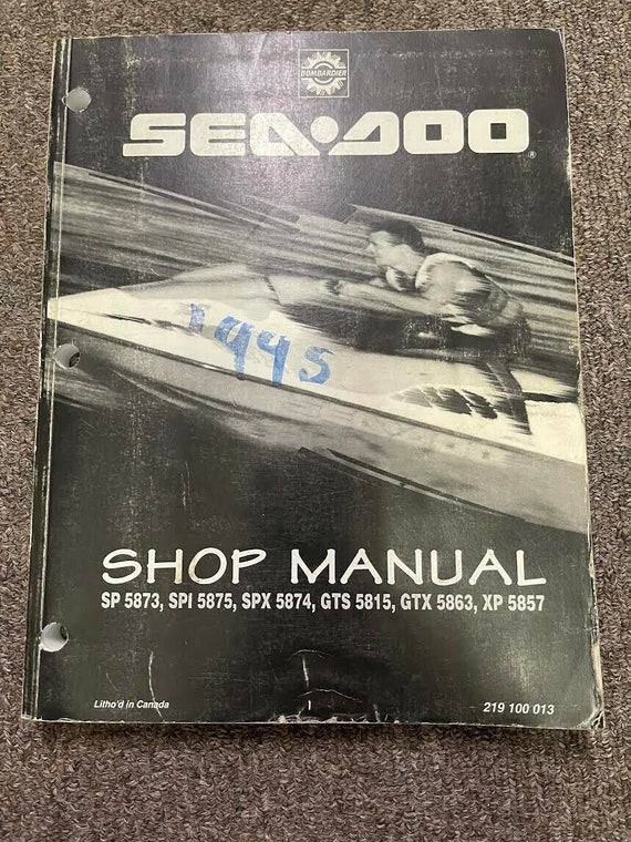 1995 SeaDoo Sp Spi Spx Gts Gtx Xp Service Shop Repai… Gem