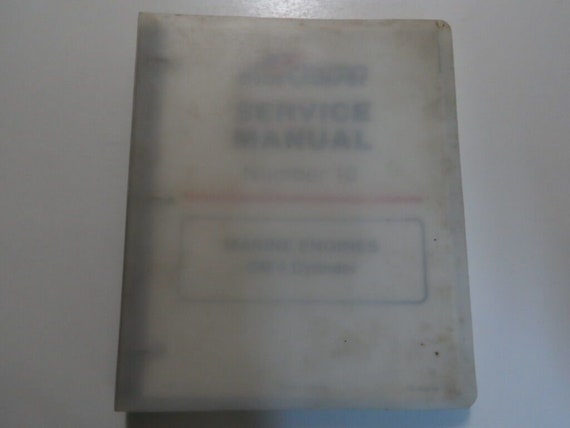 1986 MerCruiser 10 Marine Engines GM 4 Cylinder Service Manual BINDER STAINED