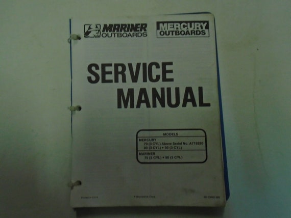 Mercury Mariner Outboards Service Manual 70 80 90… - image 1