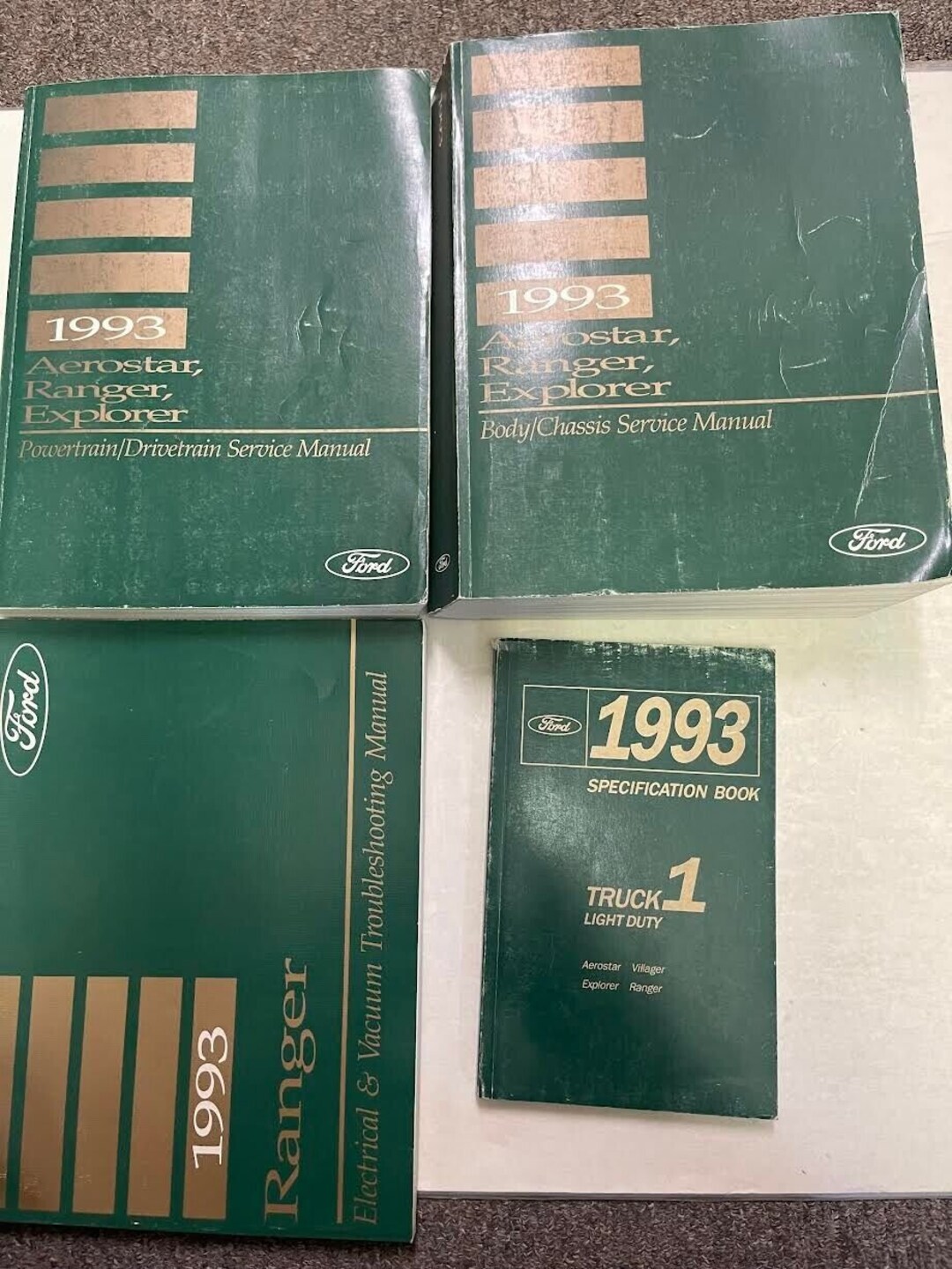 1993 Ford Ranger Service Shop Repair Manual Set W Evtm &amp; Specifications Bk - Etsy