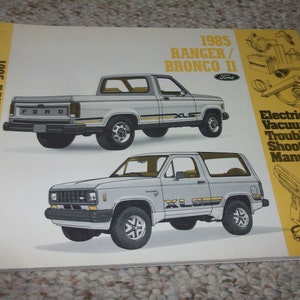 1985 Ford Bronco Ii Truck Electrical Wiring Diagrams Service Shop Repair Manual