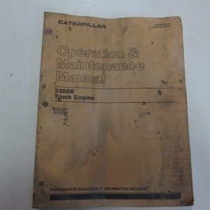 Caterpillar 3306B Truck Engine Operation & Maintenance Manual WATER DAMAGED OEM