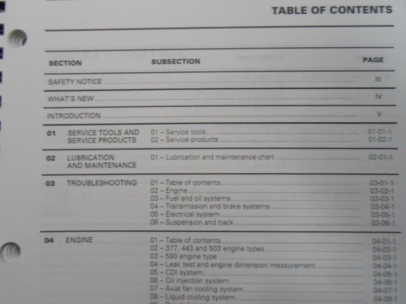 2001 Ski Doo Skandic Touring Formula MX Z Summit Service Manual OEM 484200022 image 6
