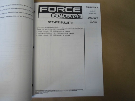 1990-1994 Force Outboards Service Bulletin Collec… - image 6