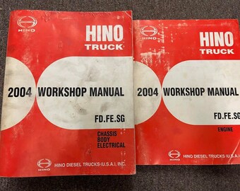 2004 Hino Truck Fd Fe Sg Workshop Service Repair Shop Manual Set Diesel Oem