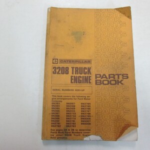 Caterpillar 3208 Truck Engine Parts Book Manual 40S1-UP SEBP1221 DAMAGED STAINS
