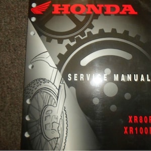 1985 1986 1987 1988 1989 1990 Honda XR80R XR100R Service Reparatiewerkplaats Handleiding NIEUW