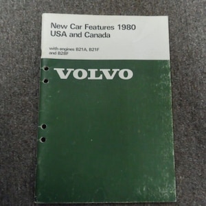 1980 Volvo Gl Gle Gt Coupe Engines B21a B21f B28f New Car Features Shop Manual