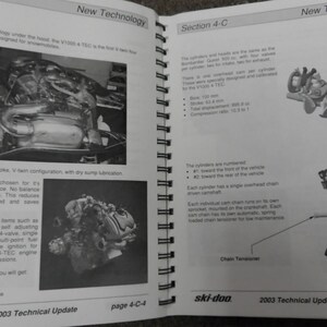 2003 Ski Doo Technical Update Book Manual Factory Dealer Ship Oem Book B/W Cover image 4