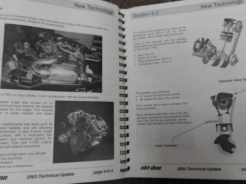 2003 Ski Doo Technical Update Book Manual Factory Dealer Ship Oem Book B/W Cover image 4