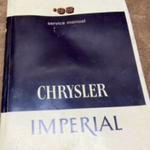 1968 Chrysler Imperial 300 New Yorker Shop Service Workshop Repair Manual NEW