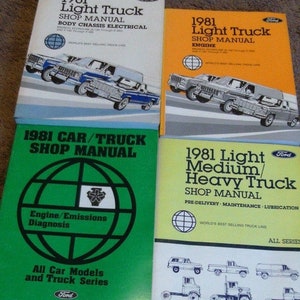 1981 Ford Truck F100 F150 F250 F350 Bronco E350 E250 E150 E100 Service Manual S
